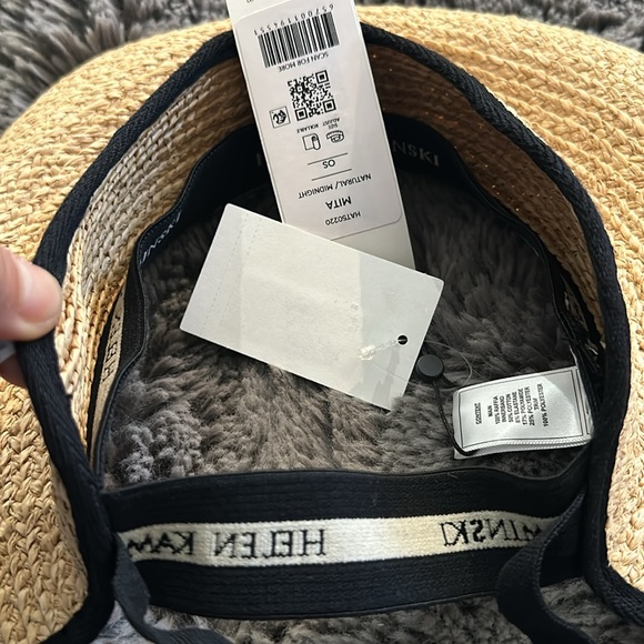 NEW HELEN KAMINSKI MITA FINE NATURAL BRAID RAFFIA VISOR main image 7